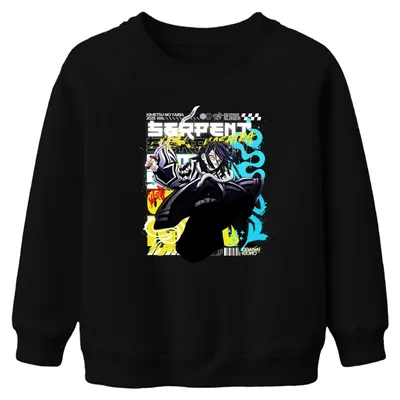Productafbeelding van Demon Slayer Obanai Iguro, Slangpilaren, Anime, Japan, Y2K streetwear, uni, kinderhoodie, zwart, maat 140