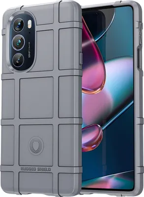Produktbild von Mobigear Rugged Shield  Motorola Edge 30 Pro Hülle Flexibles TPU Backcover Stoßfest - Grau