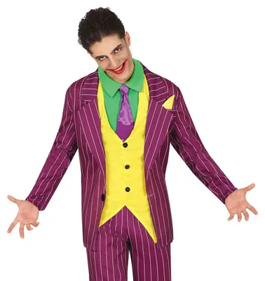 Immagine prodotto di Costume da clown "Schurke" per adulti, 5 pezzi, ideale per Halloween, carnevale o feste a tema. Taglia: 14-16 anni. Colore: viola