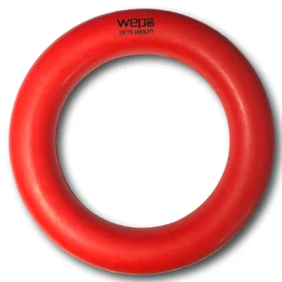 Produktbild von WEPO - Wurfspielzeug Hunde - Kauring Ø 15cm - Beißring Hund - Hundespielzeug - Welpen Kauspielzeug - Ziehspielzeug Rot