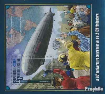 Produktbild von Briefmarken Zentralafrikanische Republik 2016 Mi Block 1428 (kompl. Ausgabe) postfrisch Hindenburg LZ129