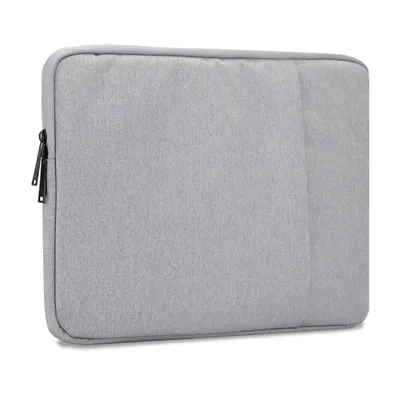 Image de Cadorabo Sacoche de protection pour ordinateur portable / tablette 14 pouces en gris Sacoche pour ordinateur portable Tissu Doublure en velours