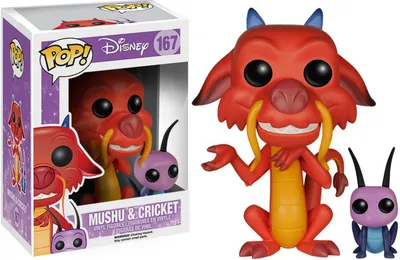 Zdjęcie produktu dla Figurka Funko Pop! Disney Mulan - Mushu i Cricket, winylowa, premium