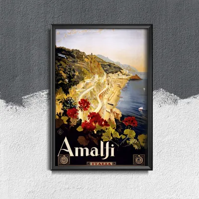 Produktbild von Poster - Canvas - Leinwand - 29,7 cm x 42 cm - Amalfi Italien