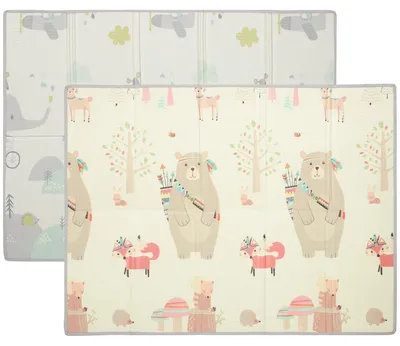 Produktbild von AIYAPLAY Krabbelmatte Faltbar Doppelseitige Spielmatte 200 x 150 x 1,5 cm