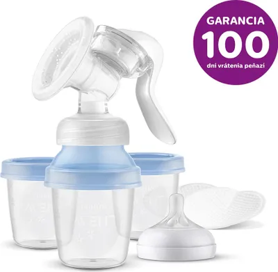 Obrázek produktu pro Philips AVENT SCF430/13 Ruční odsávačka mateřského mléka, Elektronický, Modrá, Průhledná