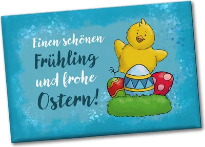 Produktbild von Schönen Frühling und frohe Ostern Souvenir Souvenir Magnet mit Küken