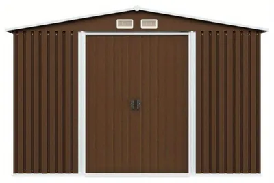 Obrázok produktu pre Kovová záhradná búda – Mobilné skladovacie priestory z robustnej ocele – 257 x 205 x 178 cm