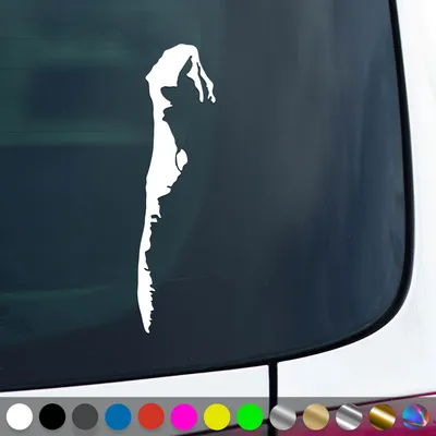 Produktbild von PantherPixel Insel Hiddensee Aufkleber Ostsee Umriss Maritim Sticker Auto Geschenkidee Farbe Weiss