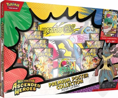 Obrázek produktu pro Pokémon TCG: Prémiový plakát Mega Evolution Ascended Heroes - Mega Lucario