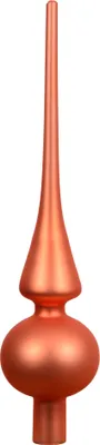 Produktbild von Christbaumspitze Glas 26cm - Warmorange matt