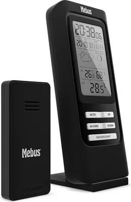 Produktbild von Mebus Funkgesteuerte Wetterstation schwarz