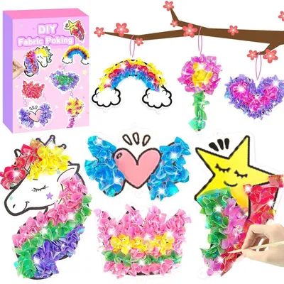 Immagine prodotto di Kit per bambini: unicorno da creare con tessuto. Set creativo, adatto a bambini dai 4 anni in su