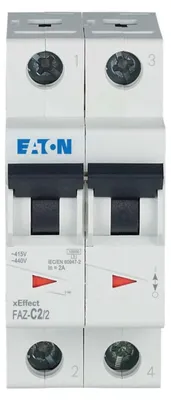Produktbild von EATON LS-Schalter 2A 2p FAZ-C2/2 C-Char 278748