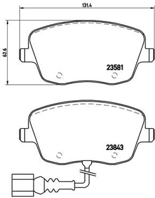 Produktbild von Brembo Bremsbelagsatz, Scheibenbremse Vorderachse P 85 077
