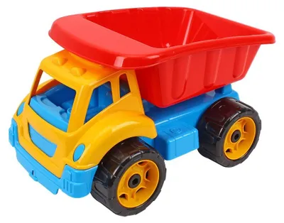 Zdjęcie produktu dla Wywrotka budowlana plastikowa wolnobieżna 3 kolory 19x18x26cm 12m+
