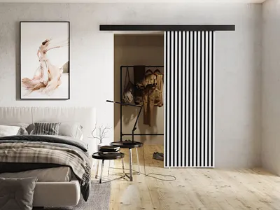 Obrázok produktu pre Posuvné interiérové dvere MIDLAND - 70 cm, biele / čierne