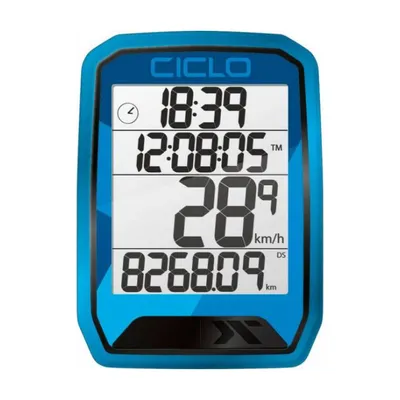 Produktbild von Ciclosport 213 drahtloser Fahrradcomputer, mit 13 Funktionen, in blau