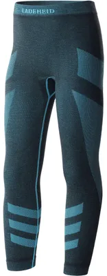 Produktbild von Ladeheid Kinder Mädchen Jungen Funktionsunterwäsche Thermoaktive Lange Unterhose LAGI008 (Schwarz/Turquoise, 146-152)