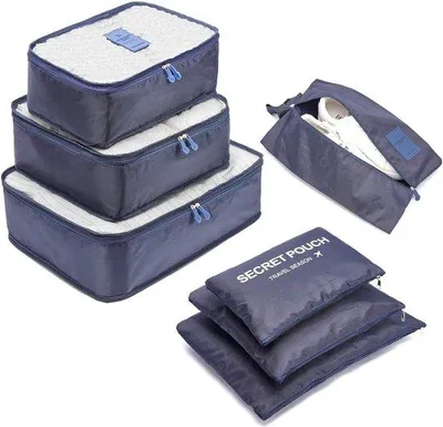 Produktbild von Famanu Kofferorganisator Set von 7 - Dunkelblau