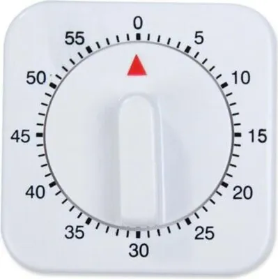 Produktbild von 60 Min Mechanisch Küchentimer Küchenwecker Kurzzeituhr Küchenuhr Backuhr Eieruhr Mechanisch Weiß, für Backen, Kochen, Eierkochen, Küche