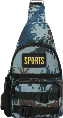 Produktbild von Camouflage-Brusttasche mit grossem Fassungsvermoegen, Outdoor-Umhaengetasche mit mehreren Taschen fuer Outdoor-Camping-Wandern