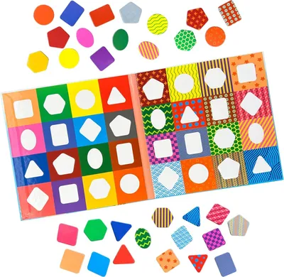 Image de Jeu magnétique pour enfants, 32 aimants, jeu de couleurs et de formes, jouet éducatif, dimensions : 40 x 20 cm