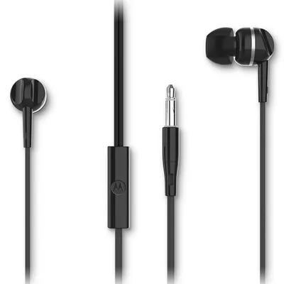 Immagine prodotto di Motorola Sound Earbuds 105 cuffie in-ear con cavo - microfono integrato - suono cristallino - inclusi 6 cuscinetti in silicone - nero