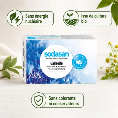 Image de Savon fiel 100 g, savon détachant, savon anti tache