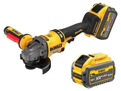 Imagen del producto de Amoladora angular inalámbrica de 125 mm, sistema FLEXVOLT, 54 V, 2 baterías de 9 Ah - Modelo DCG418SHX
