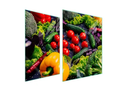 Produktbild von Glasschutzplatte Für Herd 70X52 Gemüse