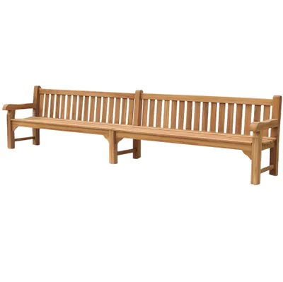 Produktbild von Teako Design Gartenbank Piceno Teakholz Massiv Wetterfest 350x60x92cm
