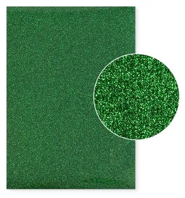 Produktbild von Plottermarie Plotterfolie Mega Glitter für kreative Veredelungen – Plotterfolie für Textildruck, T-Shirts, Baumwolle, Polyester, DIY & Spezialeffekte A4 - 932 Kelly Green