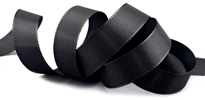 Taftband 50 m x 25 mm schwarz – Dekoband für Geschenke & Basteln