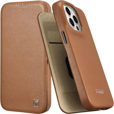 Immagine prodotto di Icarer Ce Premium Custodia Folio in pelle Iphone 14 Pro con patta magnetica Magsafe Brown (Wmi14220714-Bn)