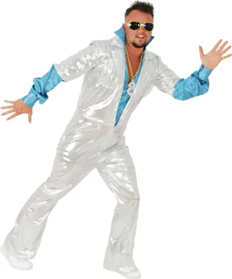 Produktbild von 70er Jahre Disco Anzug für Herren Gr. M - XXL, Größe:XL