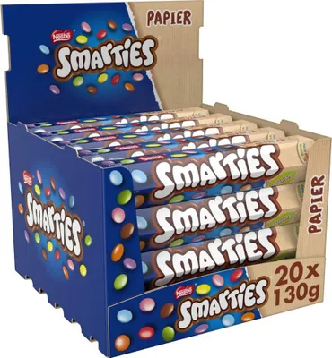Produktbild von NESTLÉ Smarties Riesenrolle Schokolinsen (20 x 130g )