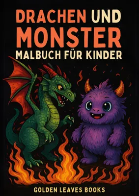 Produktbild von Drachen und Monster Malbuch für Kinder
