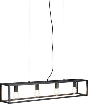 Produktbild von Smart Industrie Hängelampe Schwarz inkl 4 WiFi A60 Cage 4