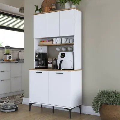 Productafbeelding van Skye Decor, JE192 - 3798, multifunctionele kast, notenhout, 100% melaminecoating, 90,2 x 40 x 184,2 cm