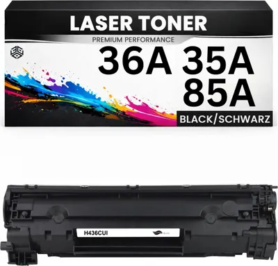 Produktbild von Toner 36A / 35A 85A für HP Schwarz CB436A CB435A CE285A Canon 725 wie Original 6000 LBP3250/3050/3100/3150/3010/3018/3108 MF3010