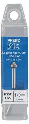 Immagine prodotto di PFERD TOOLS HSSE Co5 Svasatura conica e sbavatura a 90° DIN 335 C
