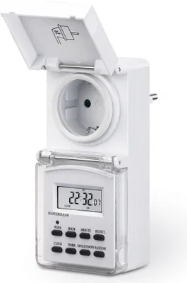 Produktbild von Digitale Zeitschaltuhr für Sandfilter Schwimmbadpumpen Poolbeleuchtung usw. Außenbereich, IP44, 3600 Watt, weiß (bestway, flowclear, intex)