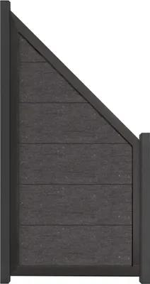 Produktbild von GroJaViento Zaunelement Farbe: Steingrau co-extrudiert Maß: 90x180/90cm Rahmen: Anthrazit