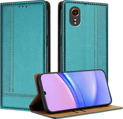 Produktbild von Handyhülle für Samsung Galaxy Xcover 7 Leder Flip Klappbare Schutzhülle mit Standfunktion Grün