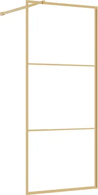 Produktbild von vidaXL Duschwand für Begehbare Dusche mit ESG Klarglas Golden 80x195cm