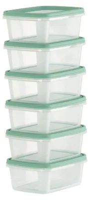 Immagine prodotto di Contenitore ermetico per alimenti, capacità 250 ml, in plastica blu, riutilizzabile