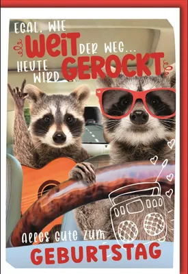 Produktbild von Geburtstag - Glückwunschkarte im Format 11,5 x 17 cm mit Umschlag