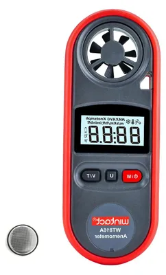 Productafbeelding van Handmeter Windsnelheid - Windmeter Temperatuurmeter - Weer Meten - Digitaal Afleesbaar - 30m/s - Zwart