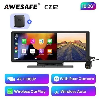 Immagine prodotto di Dashcam, CarPlay wireless, Android Auto, fotocamera CZ12-G, GPS